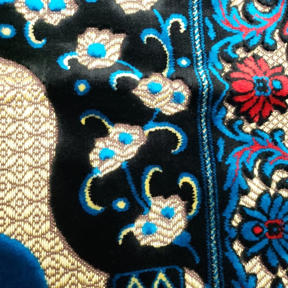 Vintage Turkish velvet Islamic Prayer Rug Mecca Mosque Tapestry Wall Hanging - Picture 12 of 16